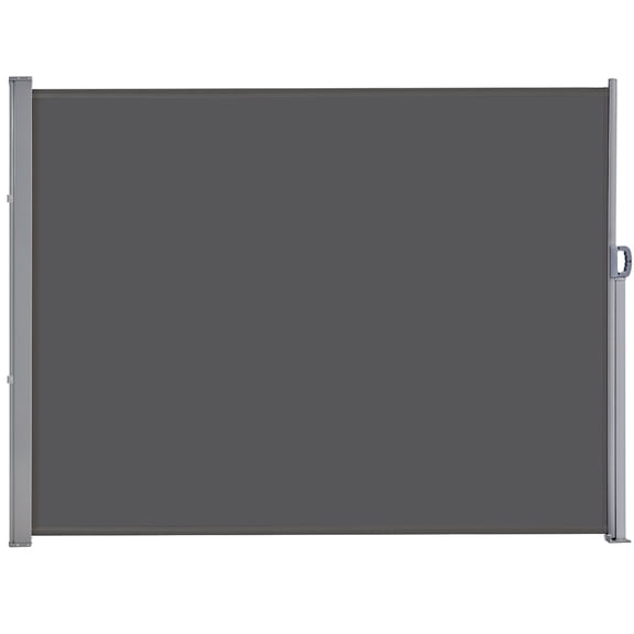 Yaheetech 118 x 71in Retractable Patio Side Awning Sun Shade and Wind Screen, Dark Gray