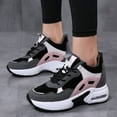 thumbnail image 3 of Women's Platform Sneakers Wedges  Lace Up Shoes Increase Fashion Sneakers for Womens Girls, 3 of 7