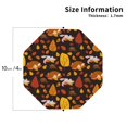 thumbnail image 2 of Disketp Autumn Forest Small Animals Lazy Funny Coasters,4 Pcs Leather Coasters with Holder, Perfect Housewarming Hostess Gifts,Protect Furniture from Water Marks Scratch and Damage-Octagon, 2 of 6