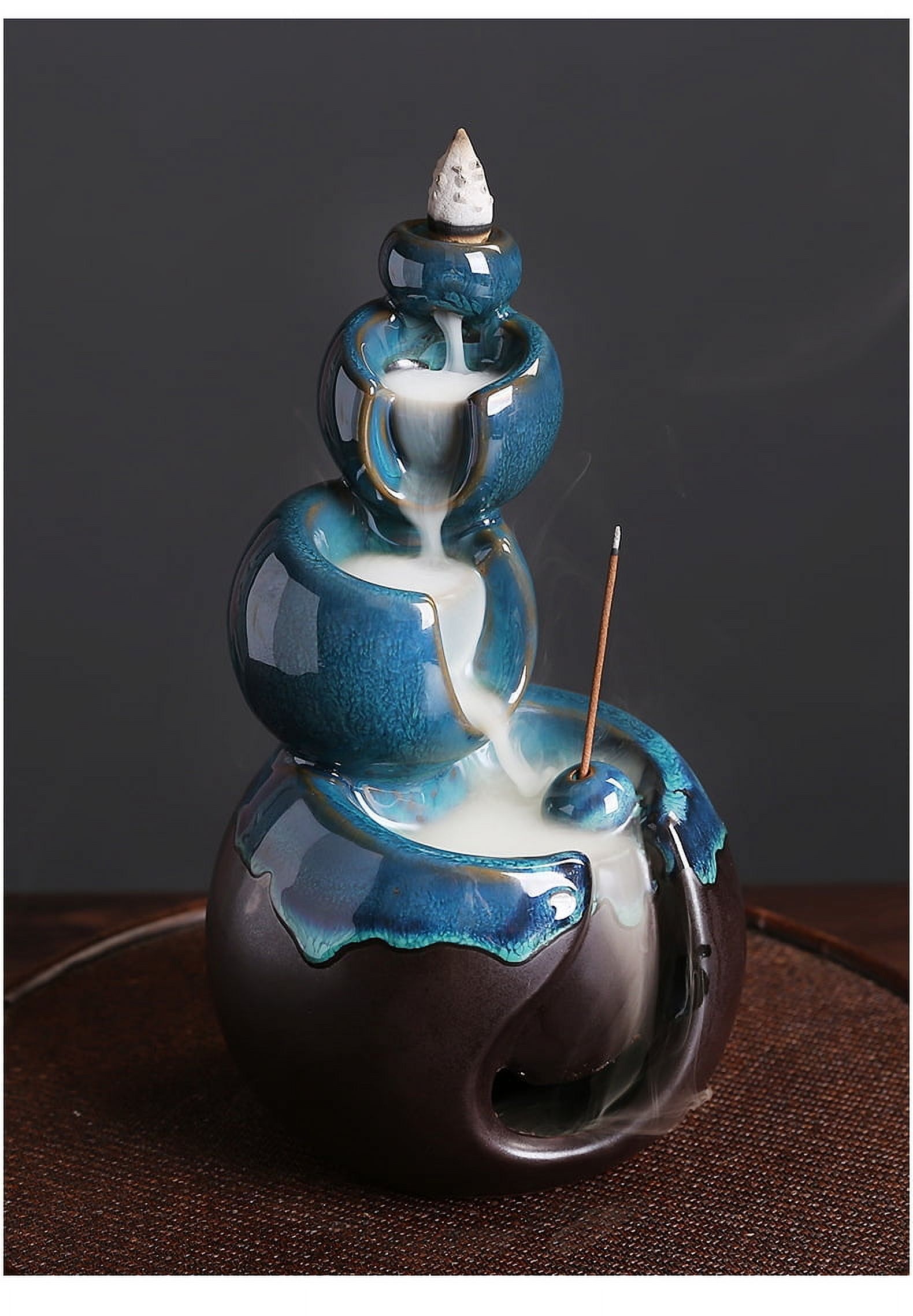 Waterfall Incense Cone Holder, Ceramic Backflow Incense Burner, Incense Burner Stand, Aromatherapy Decor Home Decor