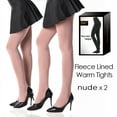 thumbnail image 5 of G&Y 2 Pairs Fleece Lined Tights for Women - 100D Opaque Warm Winter Pantyhose, Nude M, 5 of 6