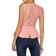 thumbnail image 3 of INSPIRAR CHIC Blusa sin mangas de encaje transparente con peplum y cuello redondo para mujer XL Rosa claro, 3 of 8