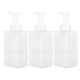 thumbnail image 2 of Dispensador de jabón espumoso (3 unidades), botella de plástico rellenable con bomba para jabón líquido, gel de ducha y limpiador facial, 400 ml, 2 of 14