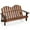 Coffee, variant on Costway 2 Person Adirondack Chair Kid Solid Wood Loveseat Backrest Arm Rest Patio Coffee