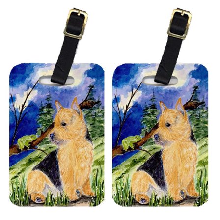 Pair of 2 Norwich Terrier Luggage Tags