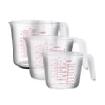 thumbnail image 4 of Juego de tazas medidoras de 3 piezas, vaso medidor, jarra medidora multifunción con doble escala para harina, cocina, hogar, 4 of 9