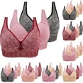 thumbnail image 6 of Tumotour Sports Bra For Women Non Steel Ring Style Bra Gathered Middle Button Breathable Underwear Adjustable Daily Bra, 6 of 6