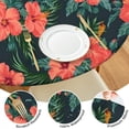 thumbnail image 4 of Pioneer Flower Floral Print Pattern Round Fitted Tablecloth with Elastic Edge,Dining Table Cover Waterproof,Outdoor Round Tablecloth for Camping,Dining,Indoor and Outdoor, 4 of 7