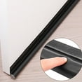 thumbnail image 3 of 96CM Under Door Seal, Cold Protection Soundproof Door Bottom Sealing Strip,Draft Stopper Excluder For Gap Seal-1 side black-96cm, 3 of 6