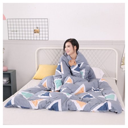 Lazy Quilt with Sleeves Winter Super Warm Thickened Washed Multifunction Quilt Blanket (Best Way To Wash Blankets)