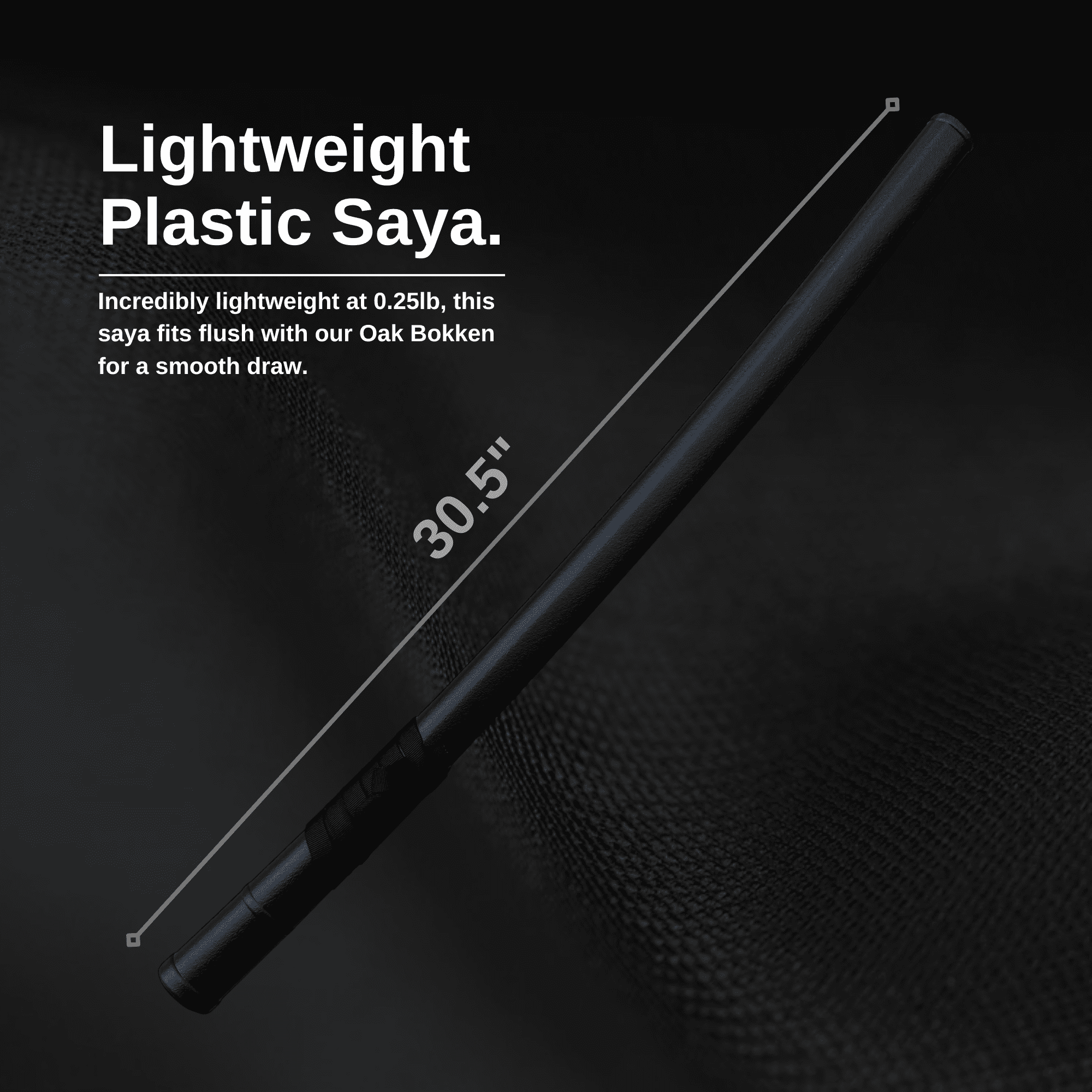 E-BOGU Samurai Training Stick 40" Comes with Saya Scabbard and Tsuba Handguard (Black)