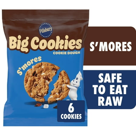 Pillsbury Ready to Bake! Big Cookies S'mores Cookie Dough, 6 Count, 14 oz