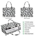 thumbnail image 2 of Large Capacity Tote Bag,White and Gray Of Leopard Print Handbag Fashion Luxury Tote Bag,15.7"x13"x 5.1" Inches,Laptop Compatible, 2 of 6