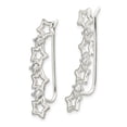 thumbnail image 2 of Sterling Silver CZ Stars Ear Climber Earrings, 2 of 3