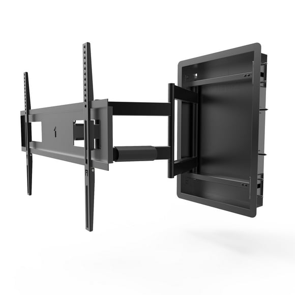Kanto R500 Recessed In-Wall Full Motion Articulating TV Mount for 46-inch to 80-inch TVs | Ultra Low Profile | Swivel and Tilt Capable | Cable Management for Clean Setup