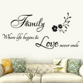 thumbnail image 3 of Openpig Family Letter Quote Removable Vinyl Decal Art Mural Home Decor Wall Stickers, 3 of 4