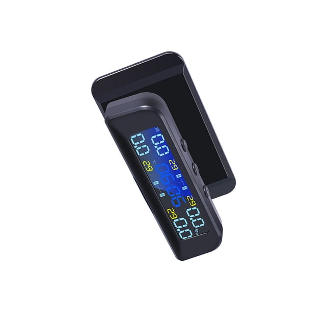 Eigraketly Sensor de presión de neumáticos automático con energía Solar de PVC, portátil, desmontable, resistente al agua, botón de interfaz USB, Pantallas optoelectrónicas Eigraketly TO010560-00