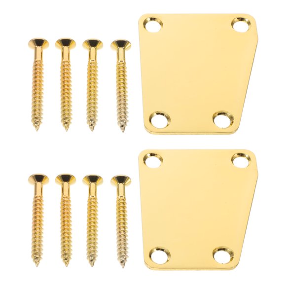 MERRYHAPY 2Ud Accesorio Metálica Para Mástil Guitarra Eléctrica Y Bajo Color Dorado Fácil Instalar