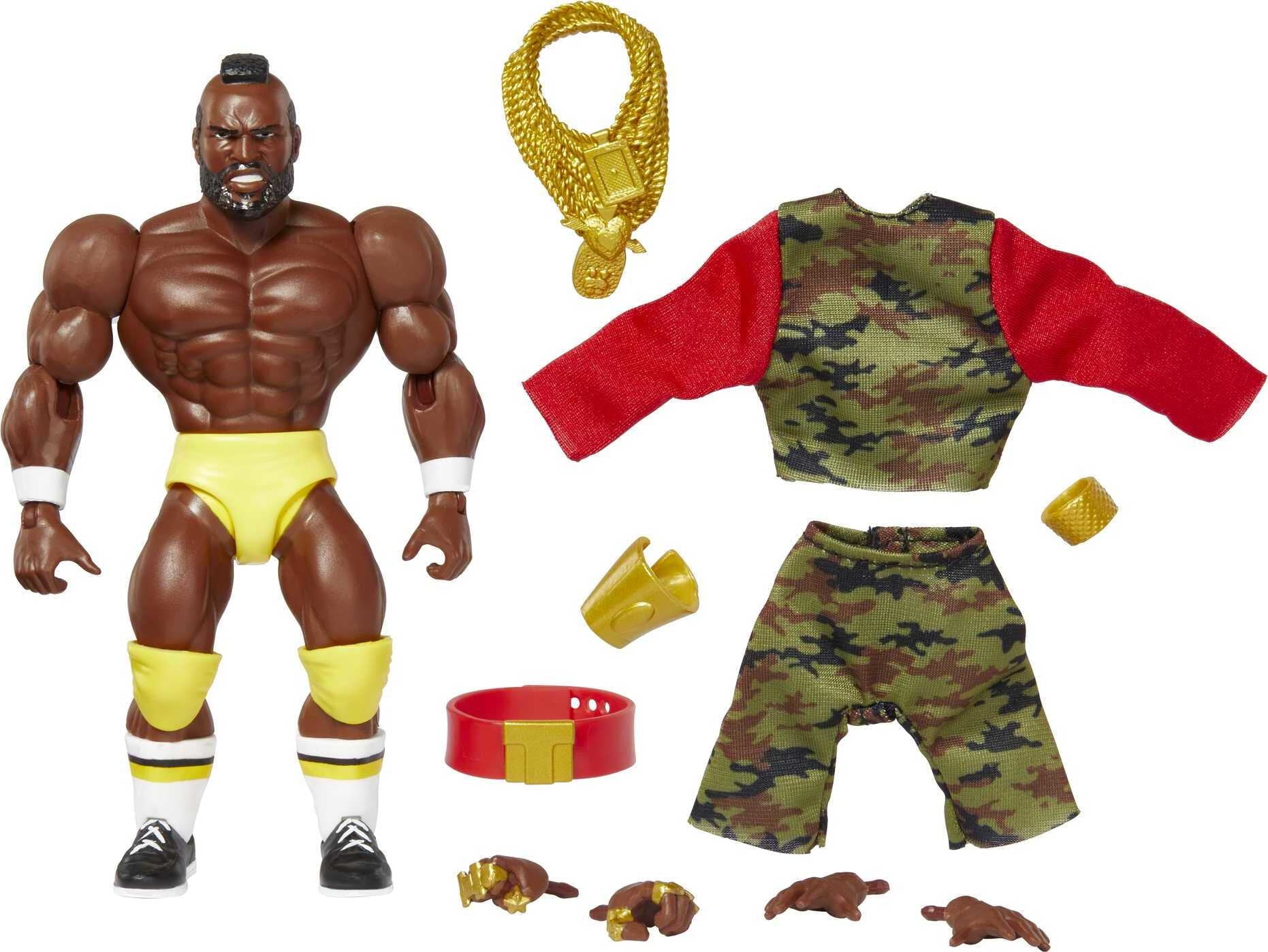 WWE Superstars Mr. T Action Figure with Accessories, 1980sInspired