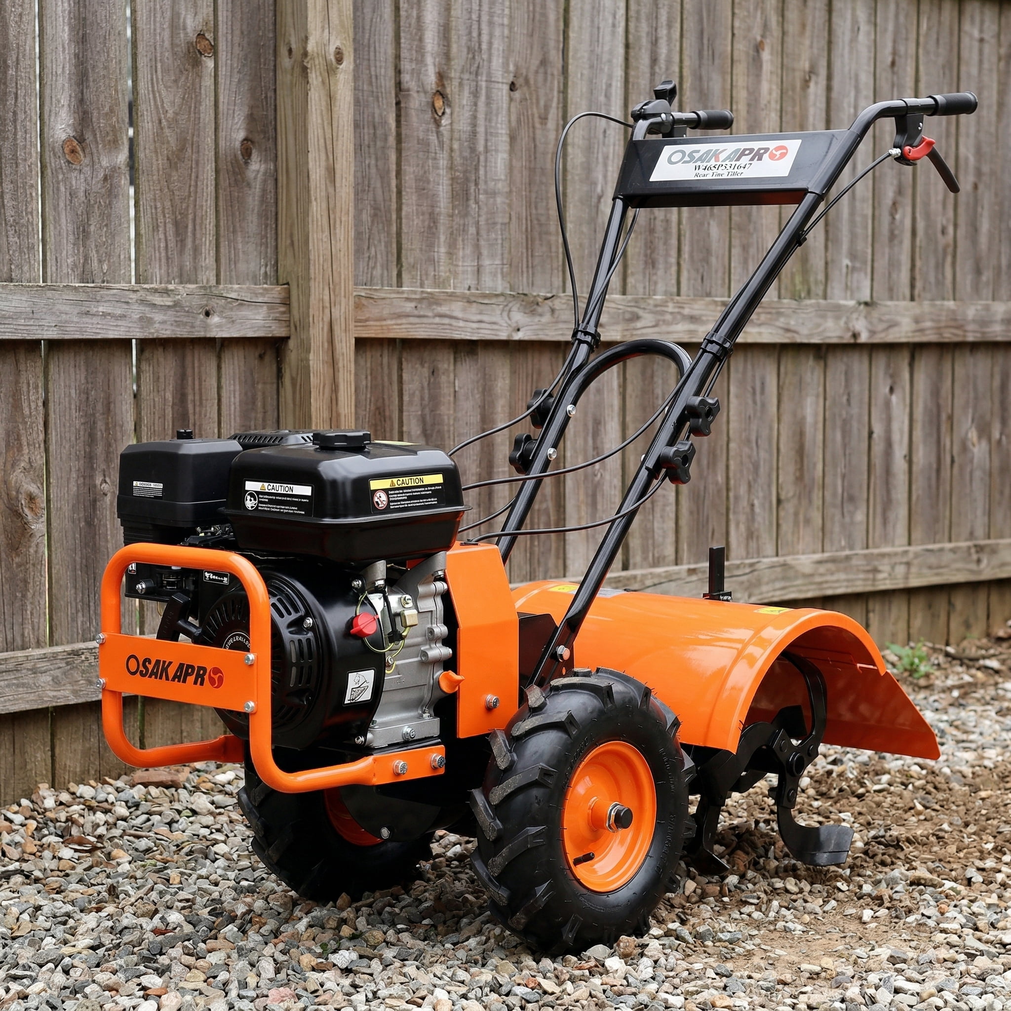Zateety 20" 212CC Rear Tine Gas Powered Walk Behind Power Tillers, Heavy Duty, EPA Compliant