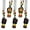 5 Pcs, variant on 10Pcs Instrument Necklaces Wooden Classic Djembe Drum Mini Pendant African Drum Bongos Percussion Jewelry Necklace Drums for Kids Adults Party Supply School Gift