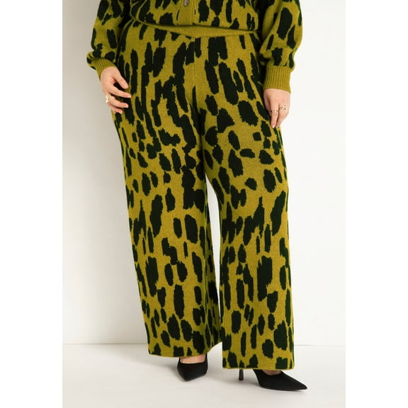 ELOQUII Women's Plus Size Intarsia Sweater Pant