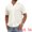 Beige, variant on DARING DIVA Men's Camp Collar Button Down Short Sleeve Distressed Ripped Shirts L Blue
