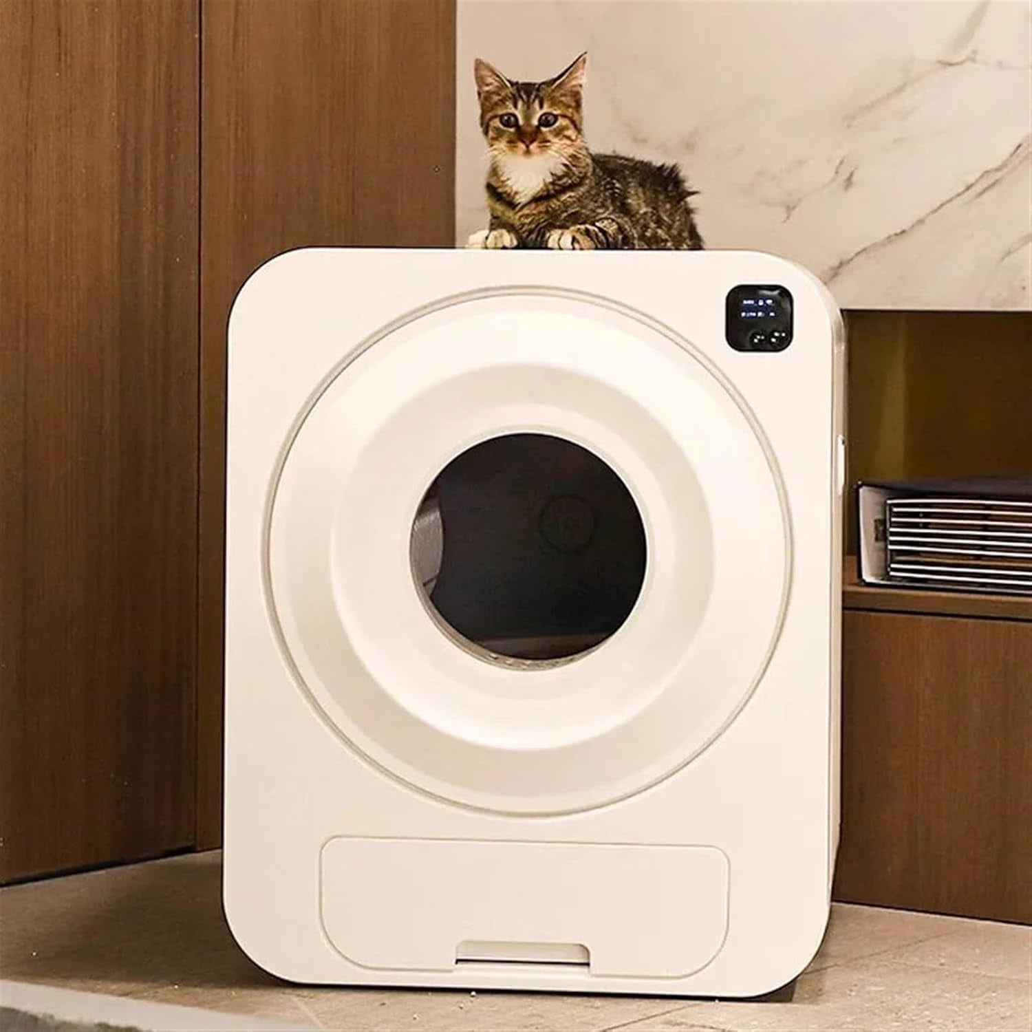RKXQT Brain Power Cat Toilet Advanced Design Semi-enclosed Sterilize Cat Litter Tray Deodorization Home Wc Para Gatos Pet Product LVBK