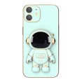 thumbnail image 2 of 3D Plating Astronaut Hidden Stand Case Cover Cute Astronaut Stand Phone Case para IPhone 12 TPU Cover, 2 of 3