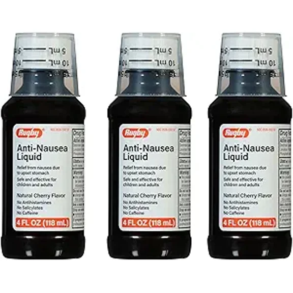 Formula EM Generic for Emetrol Nausea & Upset Stomach Relief Cherry Flavor 4 oz. Bottle Pack of 3 Total 12 oz.