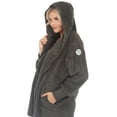 thumbnail image 5 of White Mark Women's Plush Hooded Cardigan with Pockets, 5 of 6