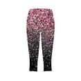 thumbnail image 4 of QUINDOS Womens Sequin Leggings High Waist Cropped Yoga Pants Shinny Slim Capris Leggings, 4 of 4