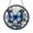 Acrylic 3.5 Inch, variant on Decorative Blue Butterfly Stained Glass Style Window Hanging, Fantasy Winged Insect Art Suncatcher With Purple Flowers, Aesthetic Room Ornament, Unique Indoor Decor Present For Botanical Art Fans