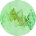 thumbnail image 1 of Ahgly Company Machine Washable Indoor Round Transitional Light Green Area Rugs, 8' Round, 1 of 7