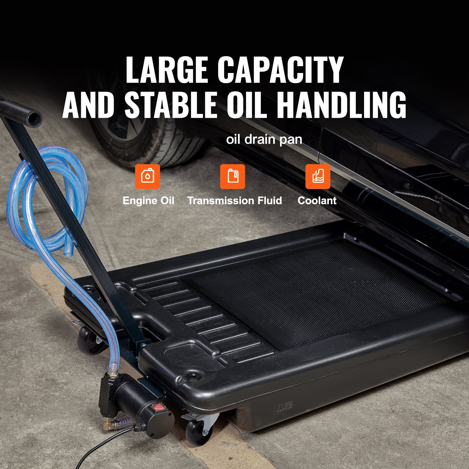 KFFKFF Low Profile Drain Pan 17 Gallon Drain Pan with 180 W Electric Pump