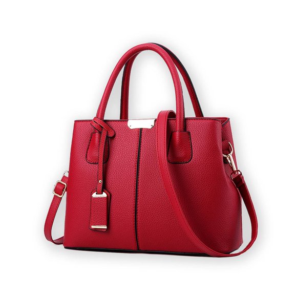 Ladies Elegant PU Leather Shoulder Bag Womens Textured Multi Layer Tote Bag Fashion Crossbody Bags with Top-Handle for Daily Use, Travel Gifts for Mom