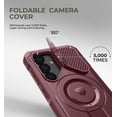 thumbnail image 4 of Funda Dexnor para Samsung Galaxy S25 con funda de cámara, color rojo granate, 4 of 7