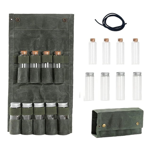 Bolsa organizadora de lona para almacenar condimentos, soporte para botellas de condimentos