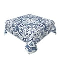 thumbnail image 2 of YFYANG Square Polyester Table Cloth, 60" x 60" Reusable Table Cover Kitchen Dining Room Blue Geometric Art Decorative Tablecloths for Tables of 2-4 People, 2 of 8
