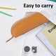 thumbnail image 5 of Bolso de cuero del sostenedor de la bolsa del estuche de la pluma de la cremallera, bolso cosmético del maquillaje del viaje pequeño, bolsa del lápiz, 17*5*4.5cm, 5 of 5
