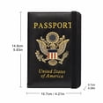thumbnail image 3 of Shiny Leather Passport Holder for Travel, Pink Us Passport Cover with Metal Great Seal Emblem, Waterproof Leather Passport Sleeve, Rfid Blocking Travel Documents Organizer, Soft, 3 of 7