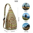 thumbnail image 3 of Ethnic Tribal Mandala Sling Backpack – Sacred Geometric Folk Pattern Crossbody Bag for Meditation, Hiking & Boho Travel, 3 of 4