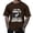 A-Brown305, variant on Bibifish Mens T-Shirts Loose Fit Crew Neck Box Letter Print Tees Casual Daily Short Sleeve Comfort Tshirts