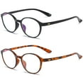 thumbnail image 1 of MAGIMODAC Computer Reading Glasses Anti Blue Light Blocking Round Flexible Black Tortoise Eyeglasses Eyewear for Women Men, 1 of 6