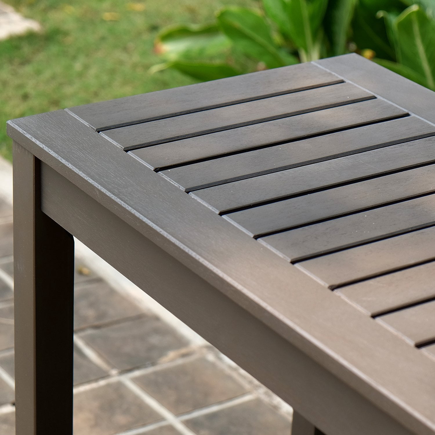Cambridge Casual Sailendra Collection Wood Outdoor Console Table, Dark Gray