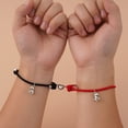 thumbnail image 3 of Hyasfey 1 Pair Bracelet Magnetic Adsorption Hard to Break Anti-Fall Sweat-proof Adjustable 3D Heart Dinosaur Couple Bracelet Jewelry Accessory, 3 of 8