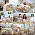 thumbnail image 5 of Christmas Bedding Duvet Cover Set Queen Size 4 Pieces Christmas Tree Shape Beach Shell Starfish Conch Bedding Set with Zipper Closure, 1 Comforter Cover 90x92 Inches 1 Flat Sheet & 2 Pillow Cases, 5 of 7