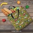 thumbnail image 4 of KLL Transportation Prints Pattern Aesthetic Tote Bag for Women Beach Bag Shopping Bags Shoulder Bag Reusable Grocery Bags, 4 of 5