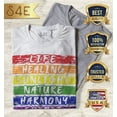 thumbnail image 2 of S4E Women's Pride Flag Life Harmony Spirit T-Shirt Large White, 2 of 4