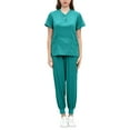 thumbnail image 1 of lionlar Ensemble d'Uniforme pour Femmes Uniforme d'Infirmière Durable Col en V Lavable en Machine Respirant m, 1 of 5